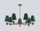 Миниатюра изображения товара Люстра Ambrella LH75053/7 BS/GN (латунь/зеленый)