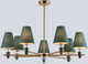 Миниатюра изображения товара Люстра Ambrella LH75053/7 BS/GN (латунь/зеленый)
