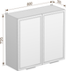 Миниатюра изображения товара Шкаф навесной для кухни Arvento Корнелия Флок-плюс ВШ80с без сушки (белый софт)