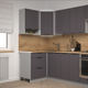 Миниатюра изображения товара Шкаф навесной для кухни Arvento Корнелия Флок-плюс ВШУ угловой (графит софт)