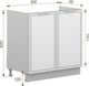 Миниатюра изображения товара Шкаф под мойку Arvento Корнелия Флок-плюс НШ80м (белый софт)