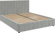 Миниатюра изображения товара Полуторная кровать Bravo Мебель Нельсон Вертикаль 120x200 с ПМ Стандарт 5 вариант (светло-серый)