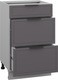 Миниатюра изображения товара Шкаф-стол кухонный Arvento Корнелия Флок-плюс НШ50р3ш без столешницы (графит софт)