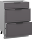 Миниатюра изображения товара Шкаф-стол кухонный Arvento Корнелия Флок-плюс НШ60р3ш без столешницы (графит софт)