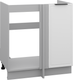 Миниатюра изображения товара Шкаф под мойку Arvento Корнелия Флок-плюс НШУ-750 угловой без столешницы (белый софт)