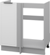 Миниатюра изображения товара Шкаф под мойку Arvento Корнелия Флок-плюс НШУ-750 угловой без столешницы (белый софт)