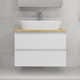 Миниатюра изображения товара Тумба под умывальник Lauter Mia 80 (белый глянец)
