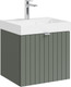 Миниатюра изображения товара Тумба под умывальник Lauter Melisa 50 (серо-зеленый п/мат, три ручки в комплекте)