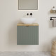 Миниатюра изображения товара Тумба под умывальник Lauter Melisa 50 (серо-зеленый п/мат, три ручки в комплекте)