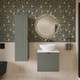 Миниатюра изображения товара Тумба под умывальник Lauter Melisa 50 (серо-зеленый п/мат, три ручки в комплекте)