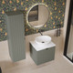 Миниатюра изображения товара Тумба под умывальник Lauter Melisa 50 (серо-зеленый п/мат, три ручки в комплекте)