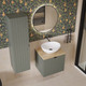 Миниатюра изображения товара Тумба под умывальник Lauter Melisa 50 (серо-зеленый п/мат, три ручки в комплекте)