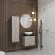 Миниатюра изображения товара Тумба под умывальник Lauter Melisa 50 (кашемир п/мат, три ручки в комплекте)
