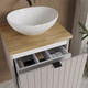 Миниатюра изображения товара Тумба под умывальник Lauter Melisa 50 (кашемир п/мат, три ручки в комплекте)