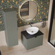 Миниатюра изображения товара Тумба под умывальник Lauter Melisa 60 (серо-зеленый п/мат, три ручки в комплекте)
