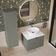 Миниатюра изображения товара Тумба под умывальник Lauter Melisa 60 (серо-зеленый п/мат, три ручки в комплекте)