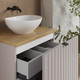Миниатюра изображения товара Тумба под умывальник Lauter Melisa 60 (кашемир п/мат, три ручки в комплекте)