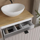 Миниатюра изображения товара Тумба под умывальник Lauter Melisa 60 (кашемир п/мат, три ручки в комплекте)