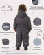 Миниатюра изображения товара Комбинезон прогулочный детский MOWbaby Eskimo / 158/11-80 (р.80, серый)