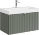 Миниатюра изображения товара Тумба под умывальник Lauter Melisa 80 (серо-зеленый п/мат, три ручки в комплекте)