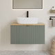 Миниатюра изображения товара Тумба под умывальник Lauter Melisa 80 (серо-зеленый п/мат, три ручки в комплекте)