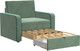 Миниатюра изображения товара Кресло-кровать Bravo Мебель Марлин 800 Стандарт 2 вариант (мята/темно-бирюзовый)