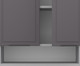 Миниатюра изображения товара Шкаф навесной для кухни Arvento Корнелия Флок-плюс ВШ60п (графит софт)