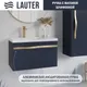 Миниатюра изображения товара Тумба под умывальник Lauter Eva 69 (гранатовый полуматовый, ручка золото матовая сталь)