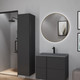 Миниатюра изображения товара Шкаф-пенал для ванной Lauter Навесной Nelli (антрацит п/мат)