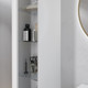 Миниатюра изображения товара Шкаф-пенал для ванной Lauter Навесной Nelli (бело-серый п/мат)