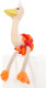 Миниатюра изображения товара Игрушка для собак ZooZooZoo Страус Мини 39027/ZZ (бежевый/оранжевый)
