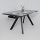 Миниатюра изображения товара Обеденный стол Аврора Монако 1600/2240x900 (камень серый Greys Grey/черный матовый)