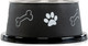 Миниатюра изображения товара Миска для животных ZooZooZoo Лапки и косточки SWT-6017-300/black (черный)