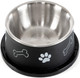 Миниатюра изображения товара Миска для животных ZooZooZoo Лапки и косточки SWT-6017-300/black (черный)