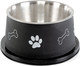 Миниатюра изображения товара Миска для животных ZooZooZoo Лапки и косточки SWT-6017-500/black (черный)