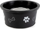 Миниатюра изображения товара Миска для животных ZooZooZoo Лапки и косточки SWT-6017-800/black (черный)