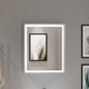 Миниатюра изображения товара Шкаф с зеркалом для ванной Lauter Emma (с подсветкой, белый глянец)
