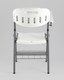 Миниатюра изображения товара Стул складной Stool Group Банкетный со столиком и полкой D25X-SH (белый)