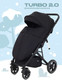 Миниатюра изображения товара Детская прогулочная коляска MOWbaby Turbo 2.0 / MB021 (черный)