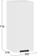 Миниатюра изображения товара Шкаф навесной для кухни ТриЯ Гренада 1В3 (белый/холст белый)