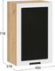 Миниатюра изображения товара Шкаф навесной для кухни ТриЯ Гренада 1В45С (дуб крафт золотой/холст белый)