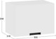 Миниатюра изображения товара Шкаф навесной для кухни ТриЯ Гренада 1В5Г (белый/холст белый)