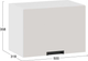 Миниатюра изображения товара Шкаф навесной для кухни ТриЯ Гренада 1В5Г (белый/холст мокко)