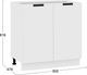 Миниатюра изображения товара Шкаф-стол кухонный ТриЯ Гренада 1Н8 (белый/холст белый)