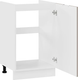 Миниатюра изображения товара Шкаф под мойку ТриЯ Гренада 1Н5М (белый/холст латте)
