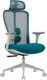 Миниатюра изображения товара Кресло офисное Sparx FX-28-1 Fansil (White/Cyan)