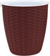 Миниатюра изображения товара Вазон BOTANICA Ratan с автополивом (13.8x14см, коричневый)