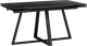 Миниатюра изображения товара Обеденный стол Notta Памелла 140/200x80 (черный мрамор/черный)