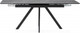 Миниатюра изображения товара Обеденный стол Notta Вилли 140/200x80 (серый мрамор/черный )