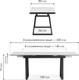 Миниатюра изображения товара Обеденный стол Notta Джек 140/200x80 (белый мрамор/черный)